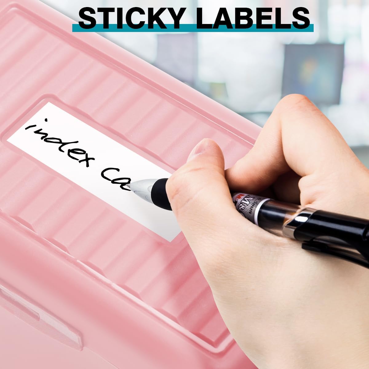 H4D Index Card Holder 3x5, Index Card Box Organizer, 3 Pack, Pastel Colors