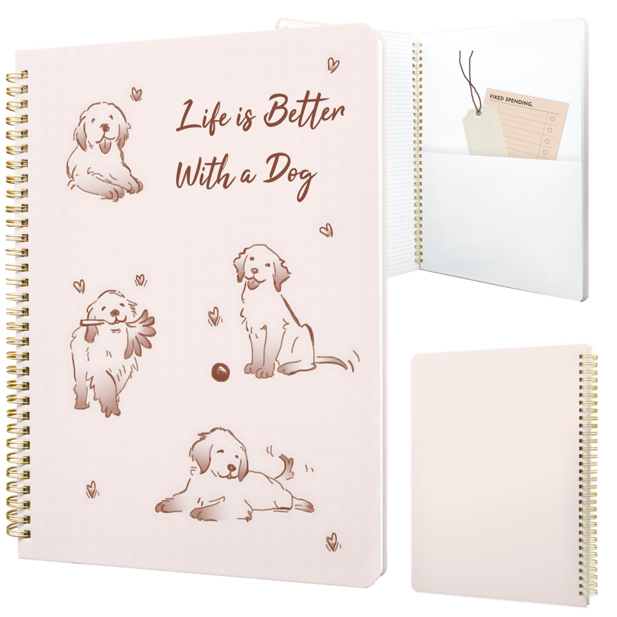 Cute Spiral Notebook 8.5 x 11 Graph Paper Journal A4, Plant Flower