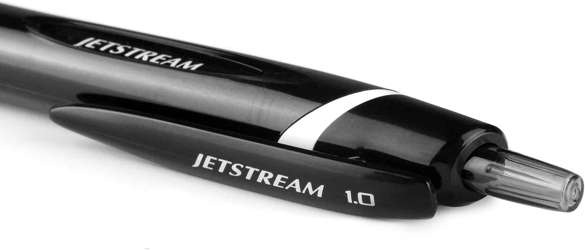 Uni-Ball Jetstream Elements Ballpoint Pen, Medium Point (1.0mm), Black Ink, 6 Pens