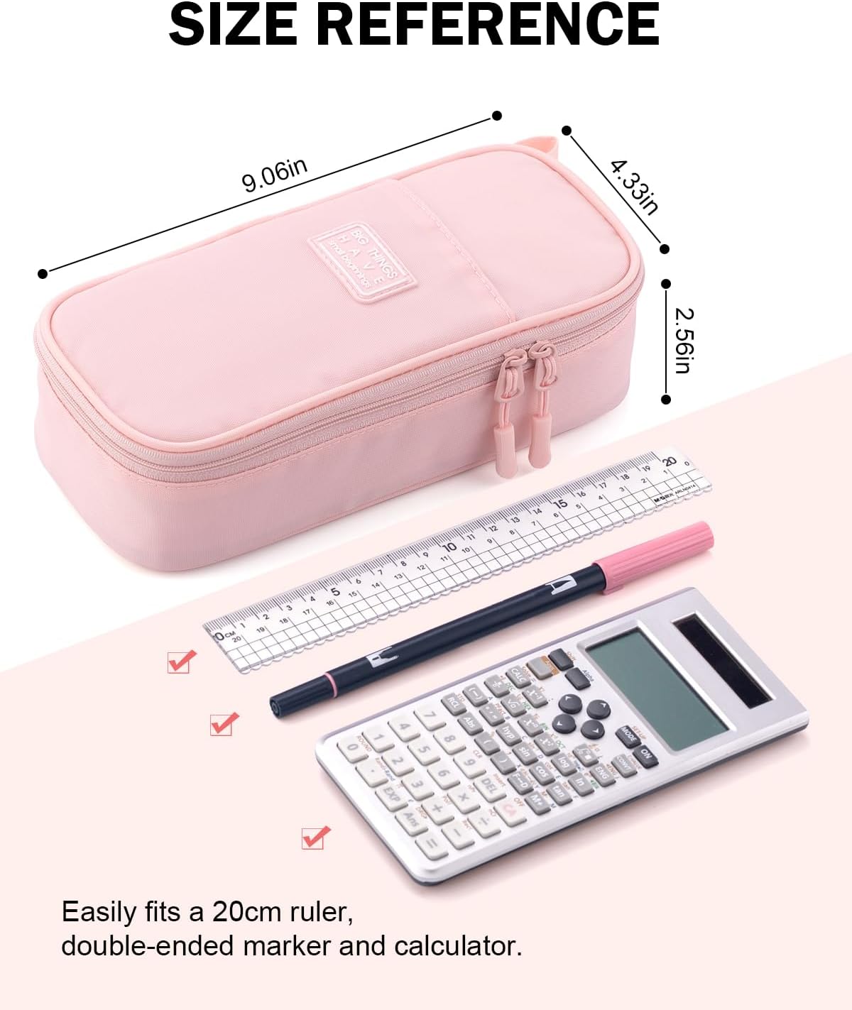 CICIMELON Durable Pencil Case Big Storage Pen Pouch Bag for School Supplies Office