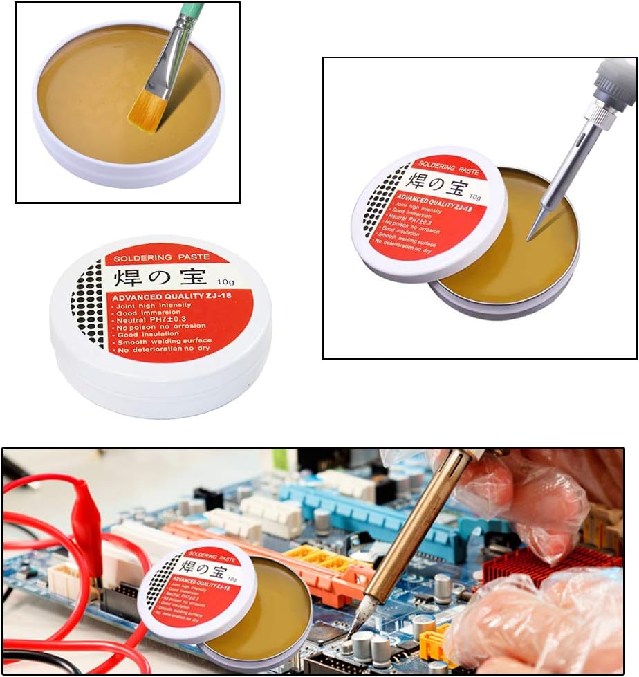 4-in-1 welding tool set, soldering iron tip cleaner + 0.6mm solder wire (1.76 oz / 50 g)