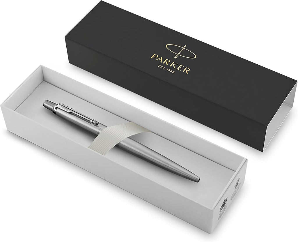 Parker Jotter Ballpoint Pen, Stainless Steel with Chrome Trim, Medium Point