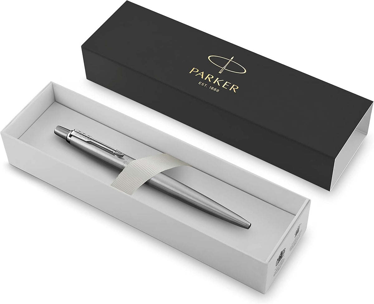 Parker Jotter Ballpoint Pen, Stainless Steel with Chrome Trim, Medium Point