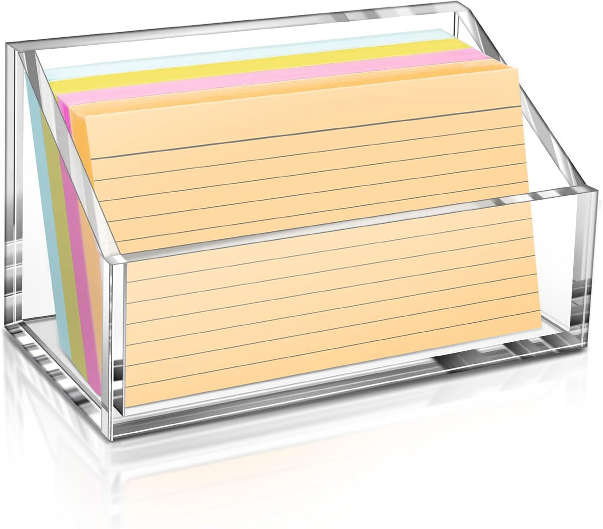 4x6 Index Card Holder, Clear Acrylic 4x6 Index Card Organizer -1 Pack (No Card)