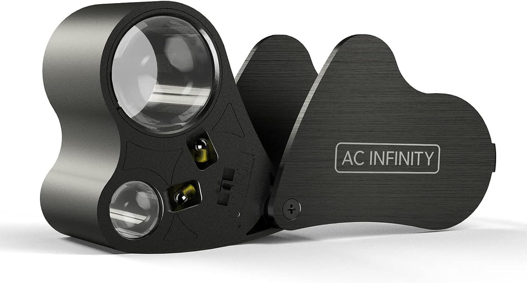 AC Infinity Illuminated Jewelers Loupe, Pocket Magnifying Glass 30x 60x