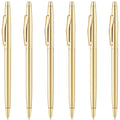 Unibene 6 Pack Slim Gold Ballpoint Pens Black Ink 1 mm - Black Ink