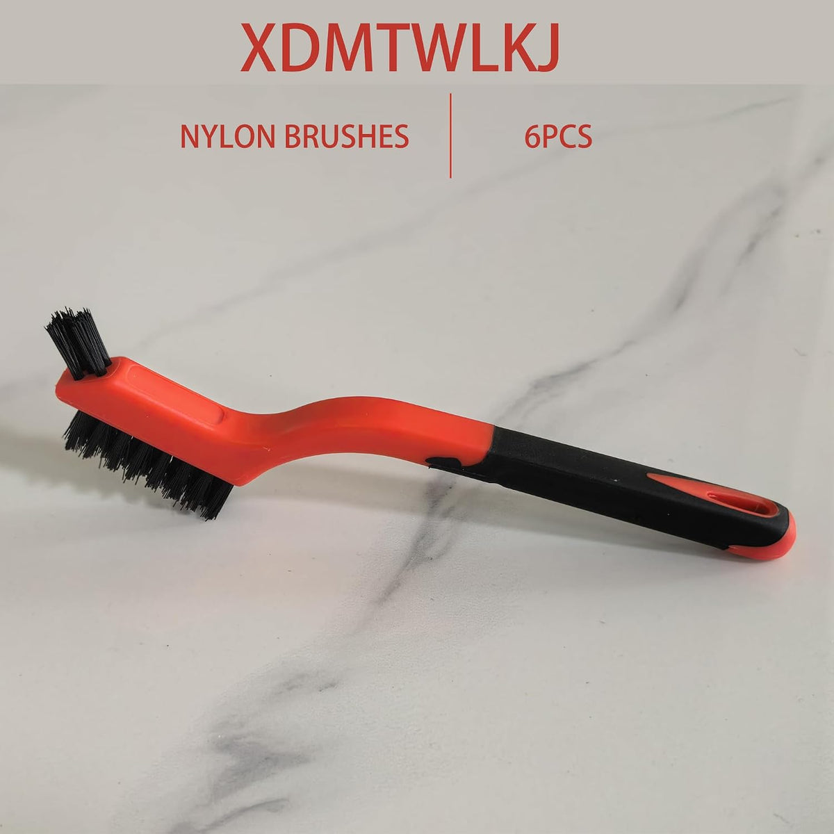 6-Pack Nylon Cleaning Brushes - Non-Scratch Nylon Bristles for Delicate Surfaces & Daily
