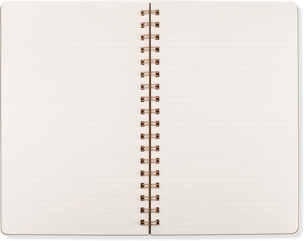 Fringe Signature Spiral Journal/Notebook, 160 Lined Pages, 6 x 9.5 Inches