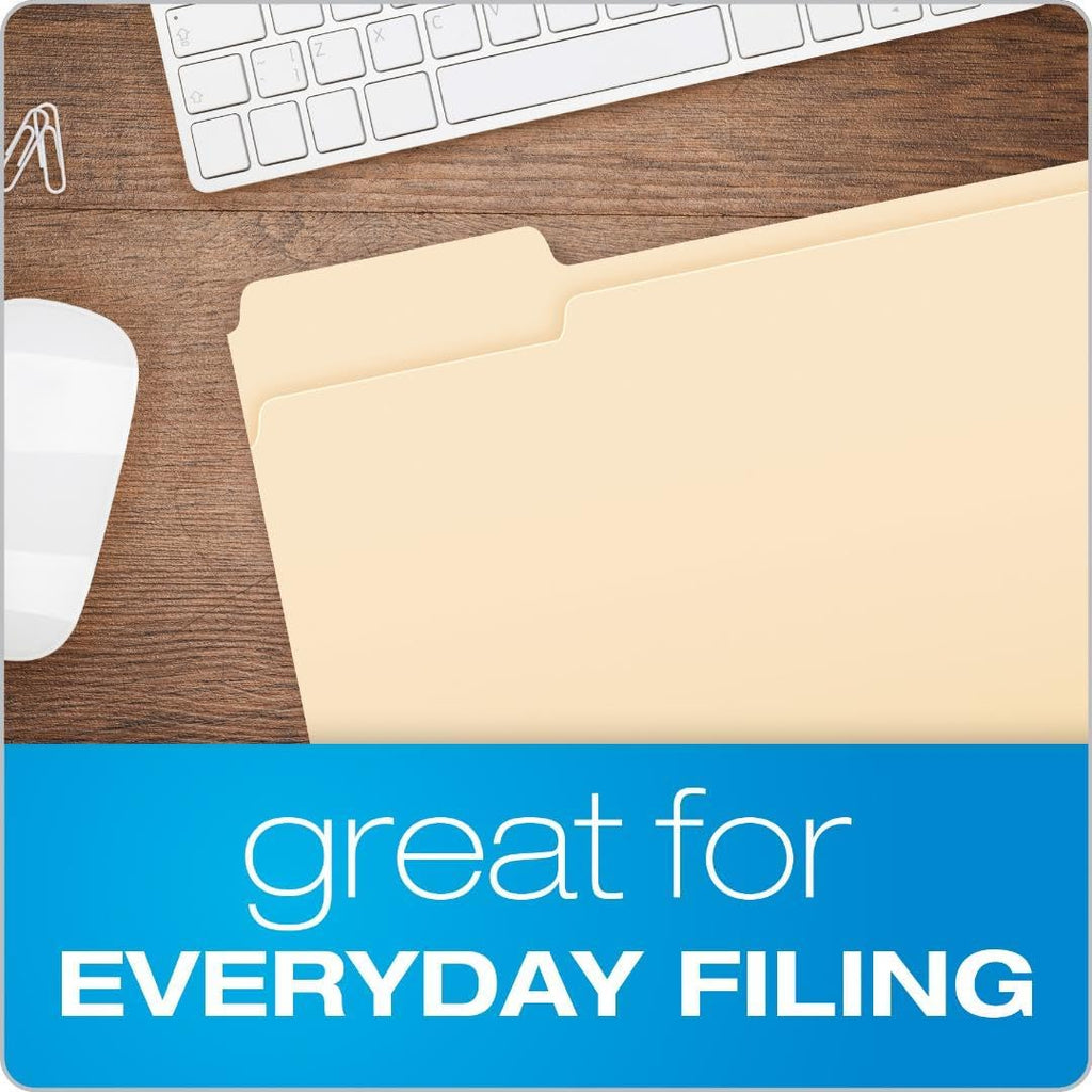 Pendaflex File Folders, 100 Pack, Durable Manila Folders, Letter Size (8.5" x 11")