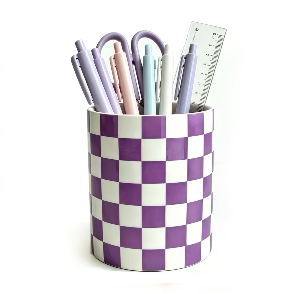 Ceramic Pen Holder for Desk, Sage Green