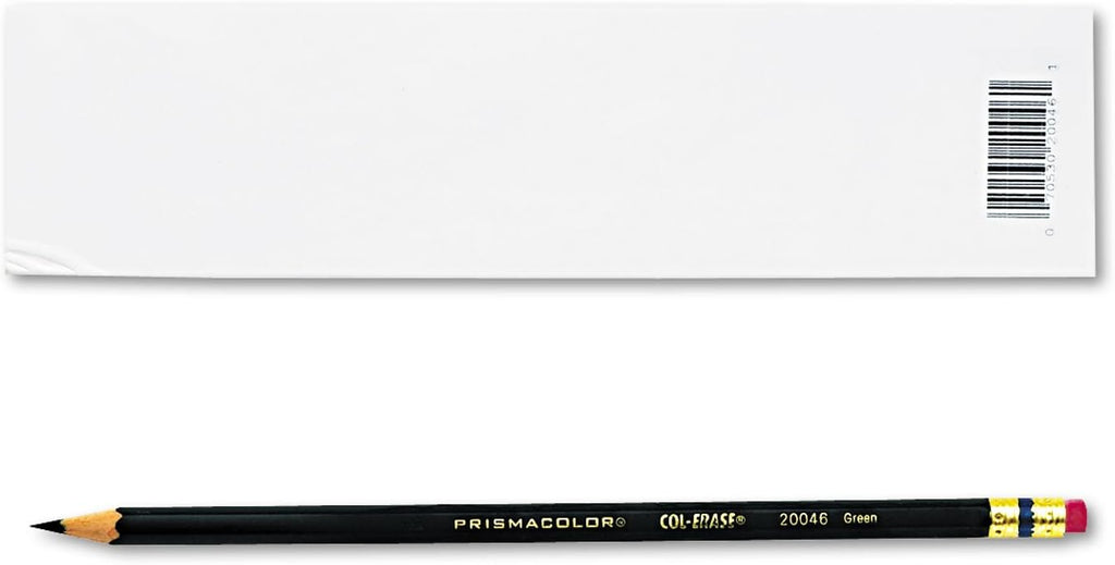 Sanford Prismacolor Col-Erase Pencil with Eraser, Green Lead, Green Barrel