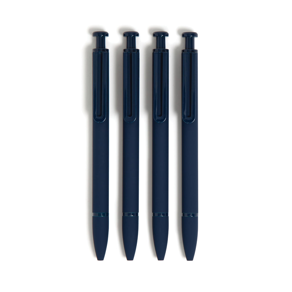 U Brands Ballpoint Pens, 4 Pack, Bold 1.0 mm Point Black Ink, Atlantis Hue
