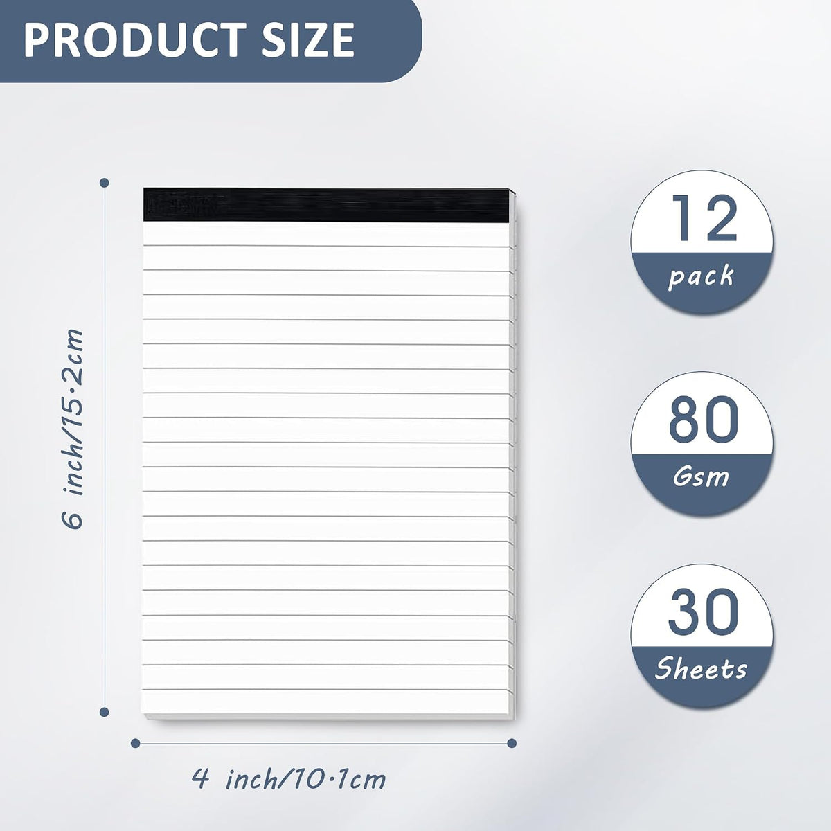 12 Pack Note Pads 4 x 6 Inch small notepads for Business Office Legal Pads