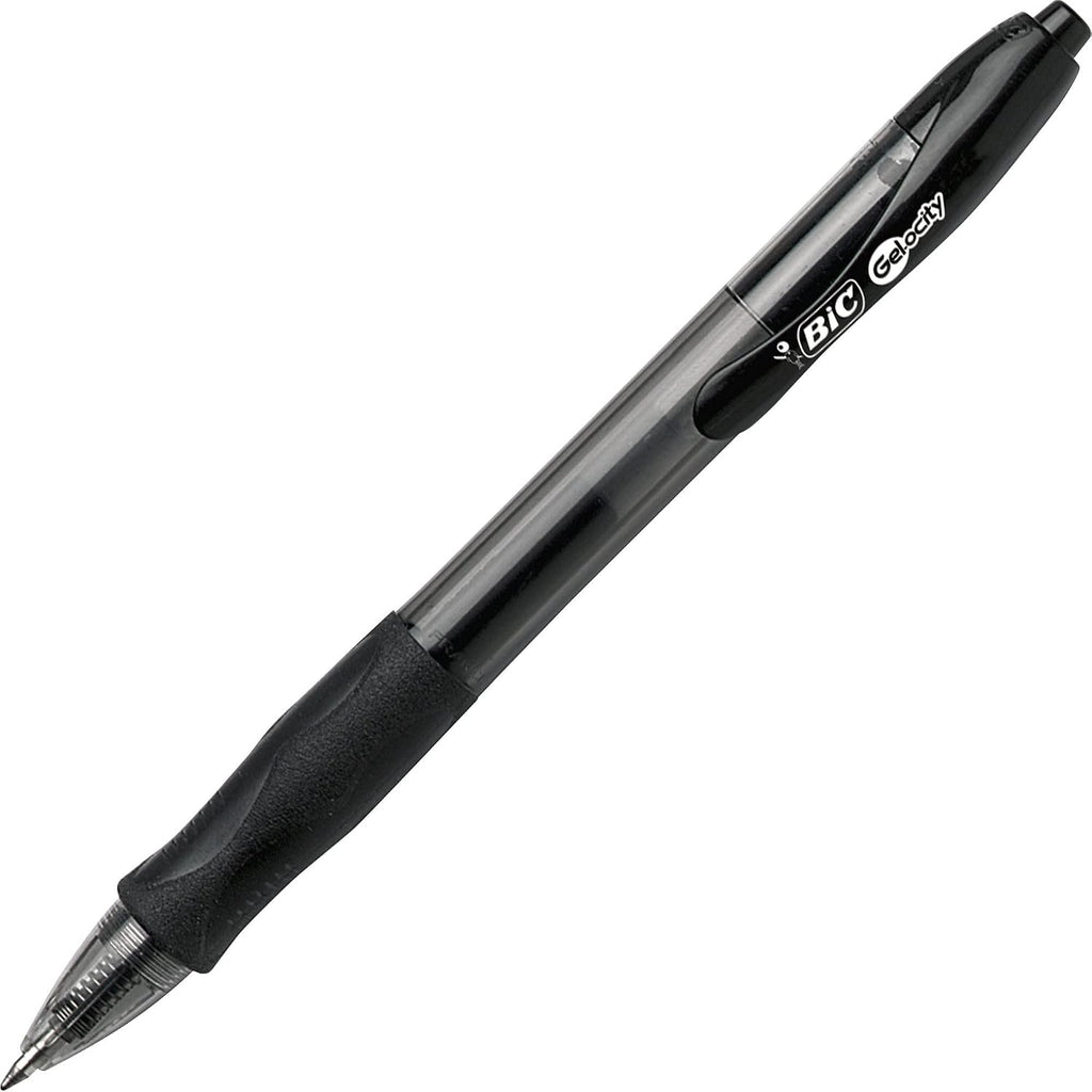 BIC Gelocity Gel Pen, Medium Point (0.7mm), Black Ink, 24-Count