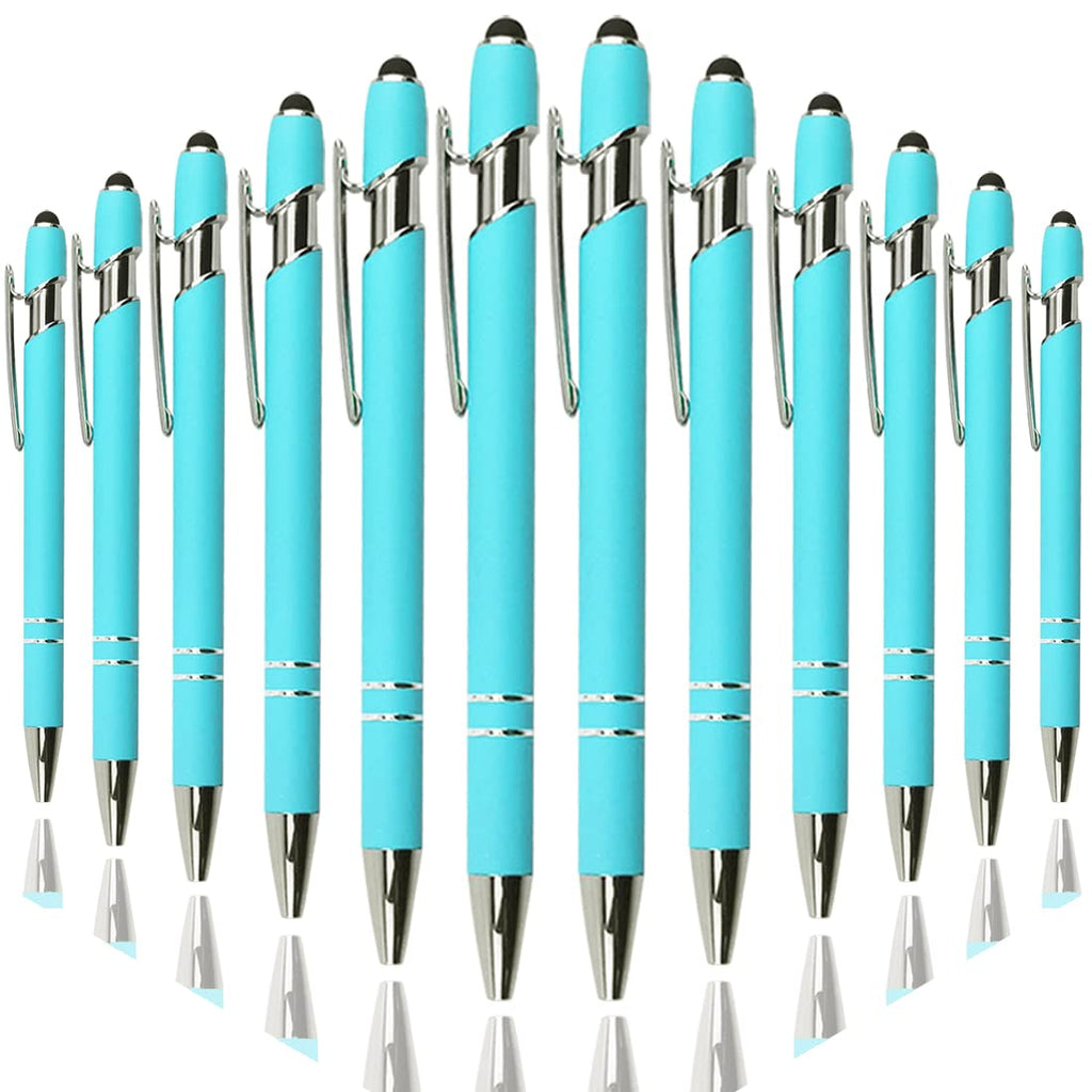 Oddmoal Ballpoint Pen with Stylus Tip, Soft Touch Click Metal Pen, 1.0mm Medium Point