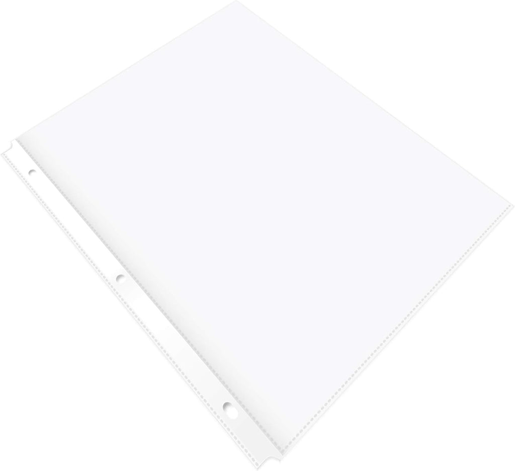 Amazon Basics Durable Clear Sheet Protectors for 3 Ring Binder, 8.5 in x 11 in, 3 holes
