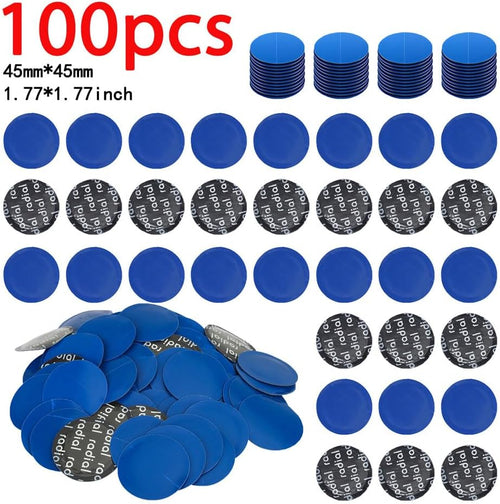 100 Pieces 1-3/4" 45mm Round Rubber Tire Repair Patch Set 1.77" for Car Truck Motorcycle