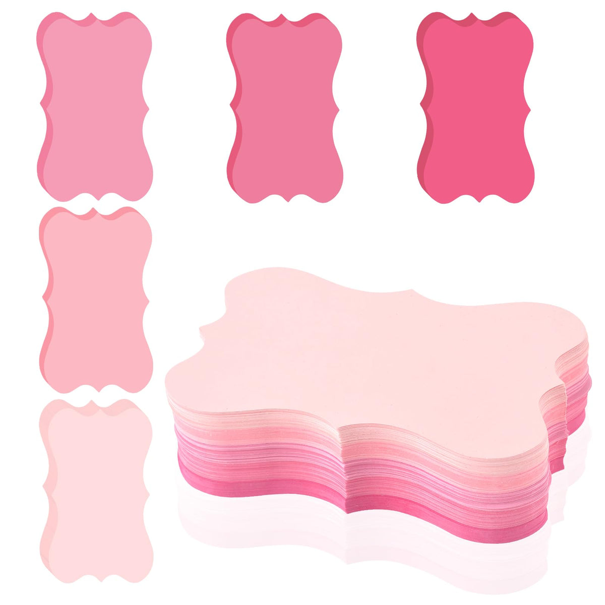 150 Pack Colored Scalloped Index Cards 3x5 Inch Blank Decorative Notecards