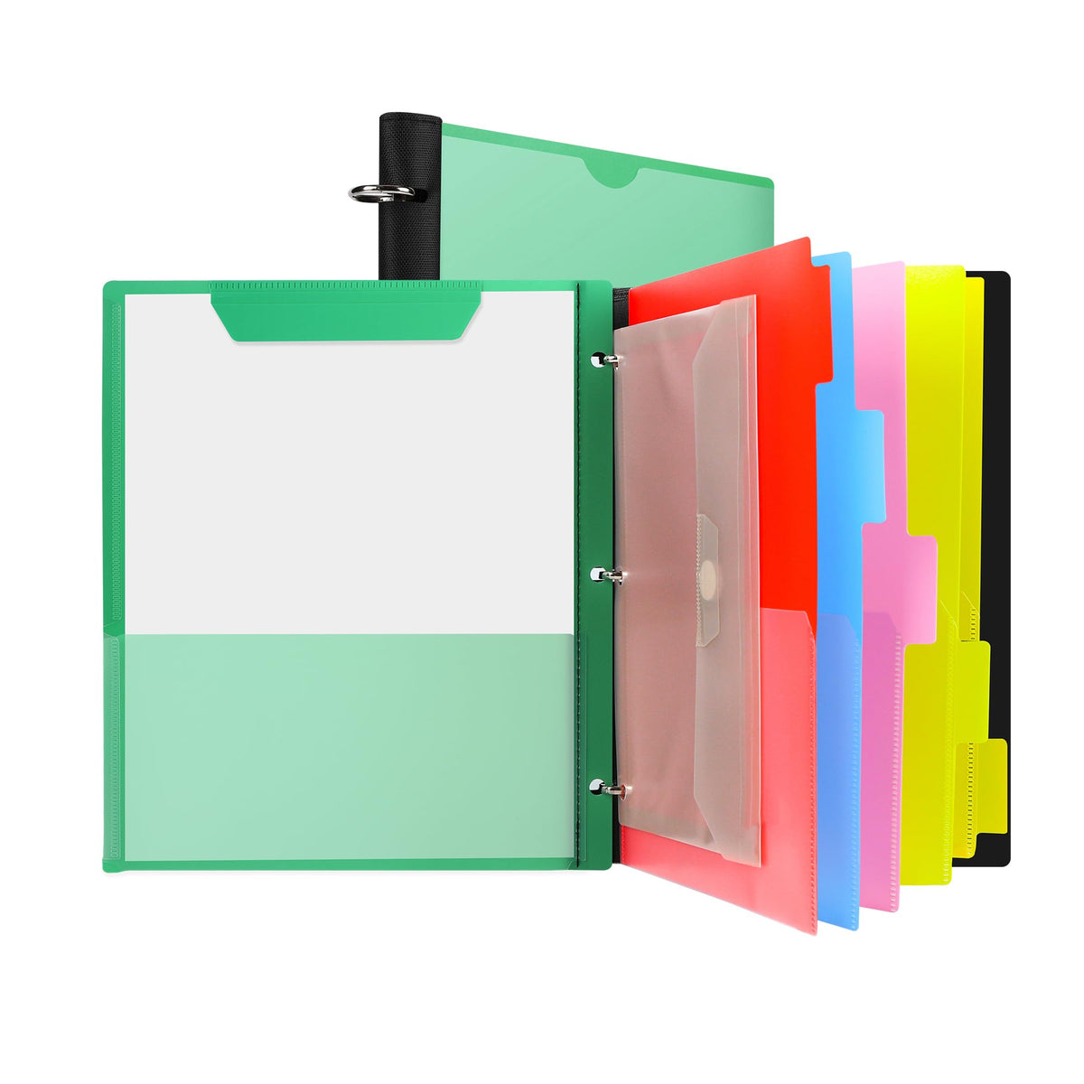 2 Pcs 360° Pivotable Project Organizer Folder, 3 Ring Binder