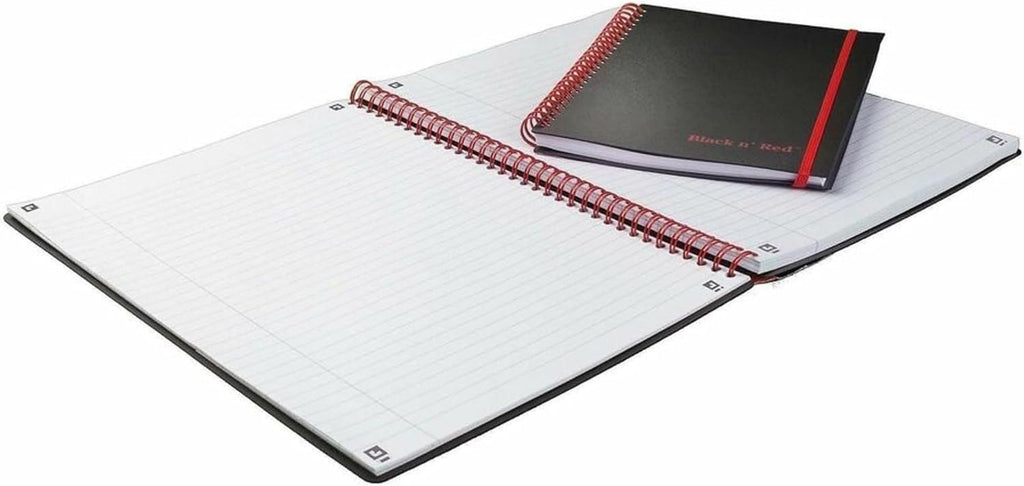 Black n' Red Notebook, Business Journal, 8-1/4" x 5-7/8", 70 Sheets, Ruled, Optik Paper