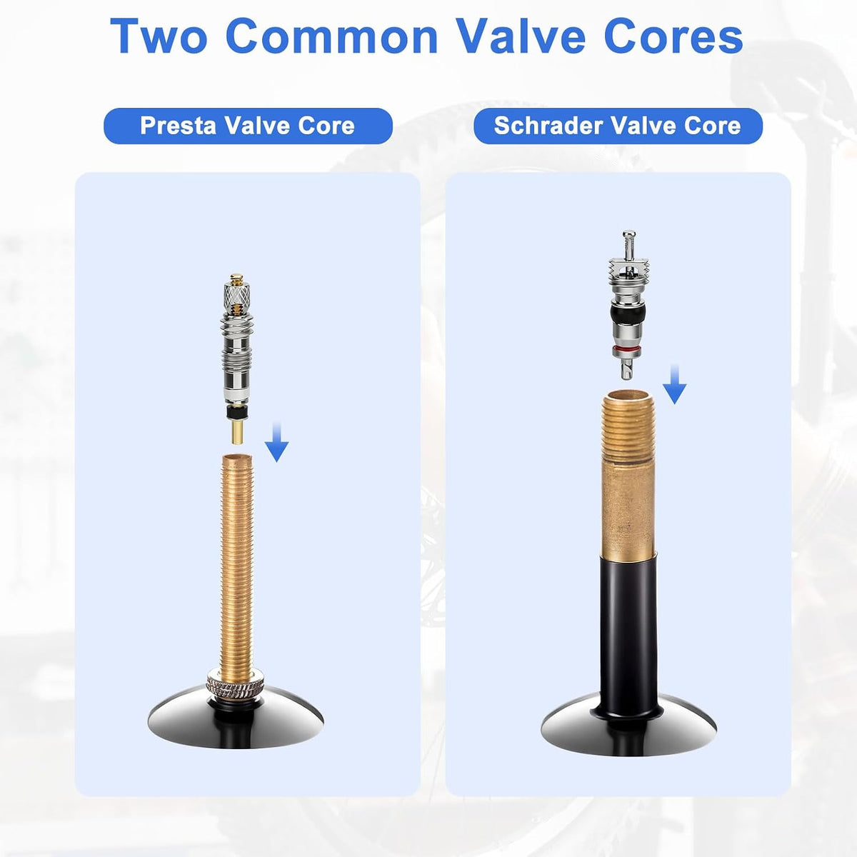 Linkstyle Valve Core Removal Tool Kit: 20PCS Presta Schrader Valve Cores