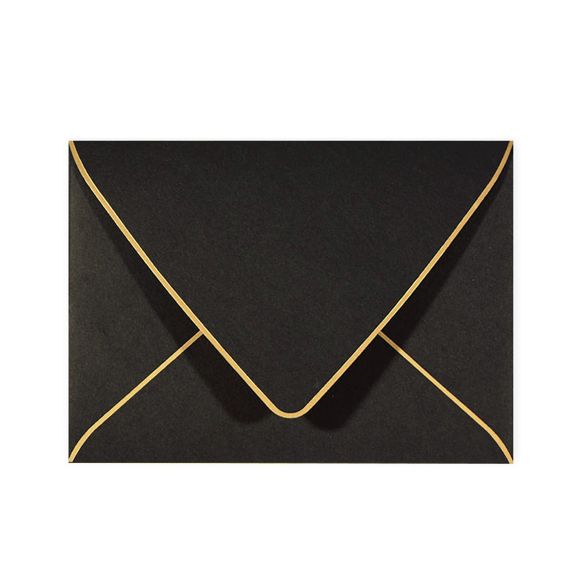 A6 Green Envelopes With Gold Border 4 x 6 - V flap, Quick Self Seal