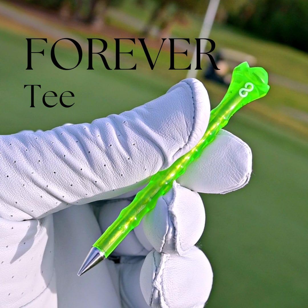 AIRGLO Forever Tee Premium Metal Unbreakable Golf Tees (2 Pack), Extended Metal Tip