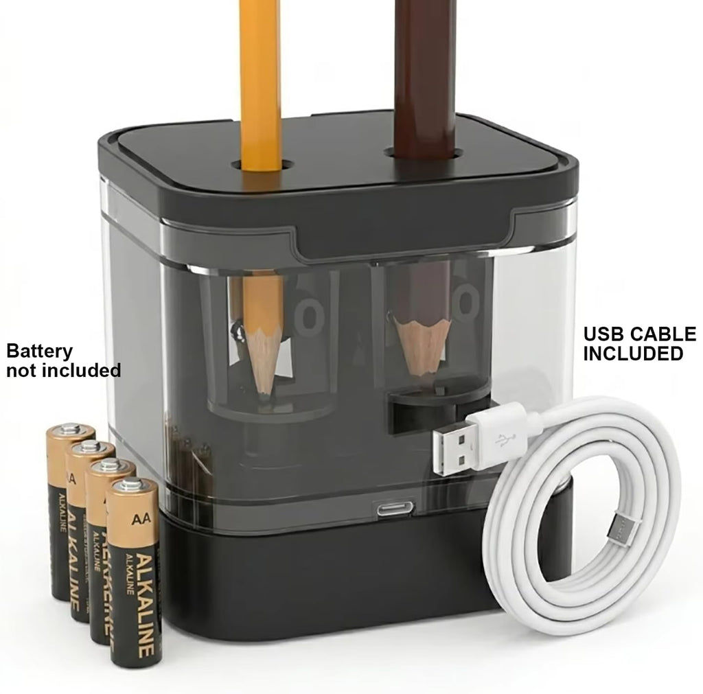 Dual Power Electric Pencil Sharpener, Dual Hole for Standard &Jumbo Pencils