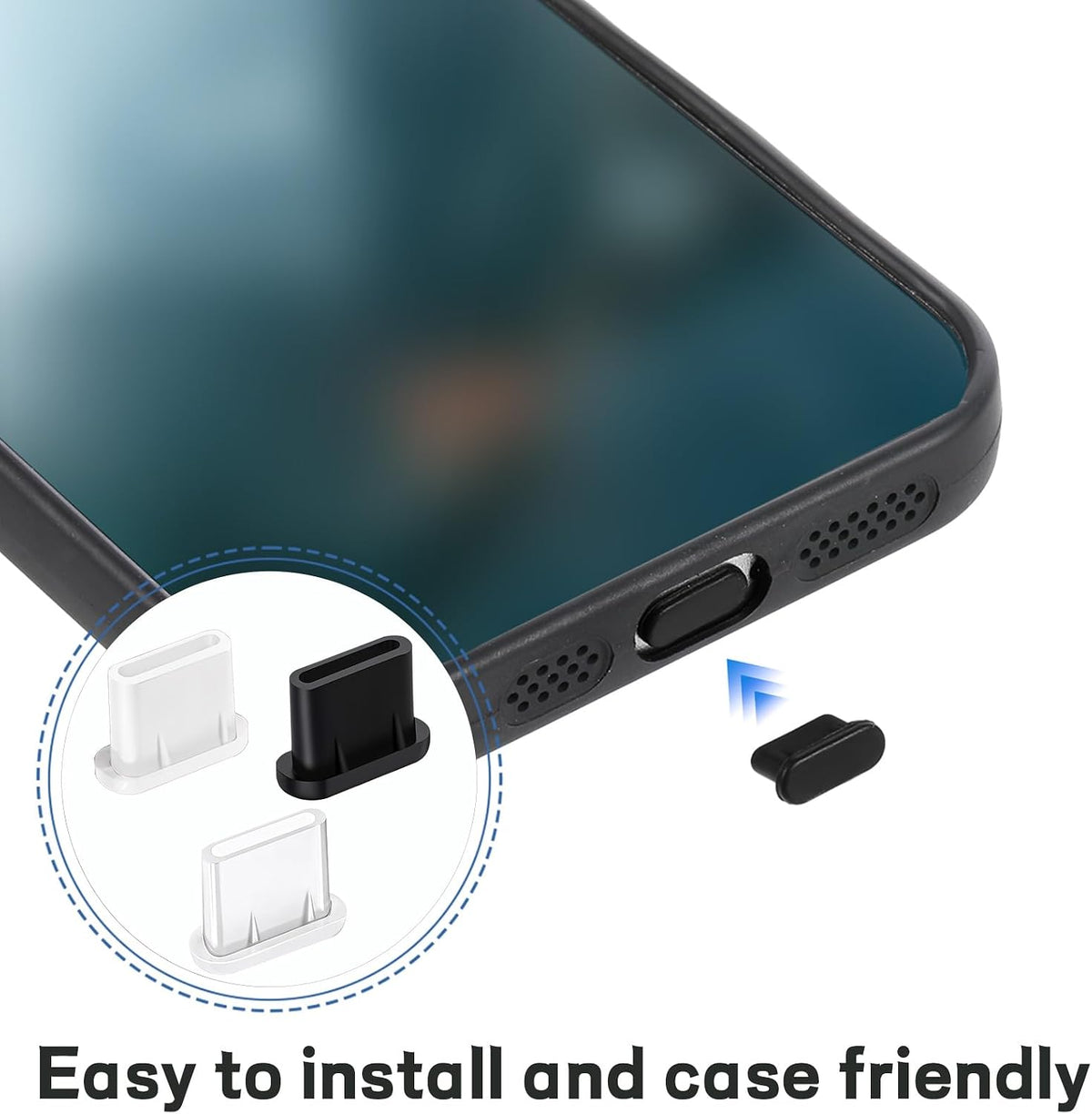 USB C Dust Plug, 15 Pcs Silicone Charger Protector USB C Plug Cover USB C Port Cover