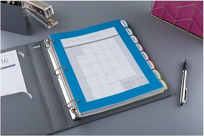 Avery Big Tab Ultralast Plastic Dividers with White Tab Labels, 8 Tabs, Multicolor (24901)