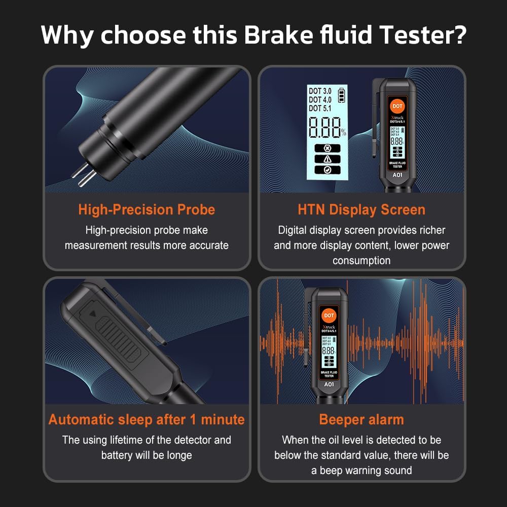 Brake Fluid Tester Pen with Corrosion Resistance Probe