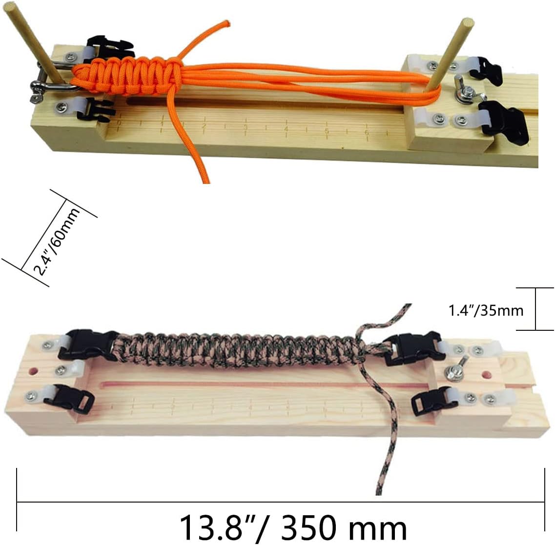Wooden Paracord Jig Adjustable Bracelet Jig Paracord Bracelets Kit for Beginner