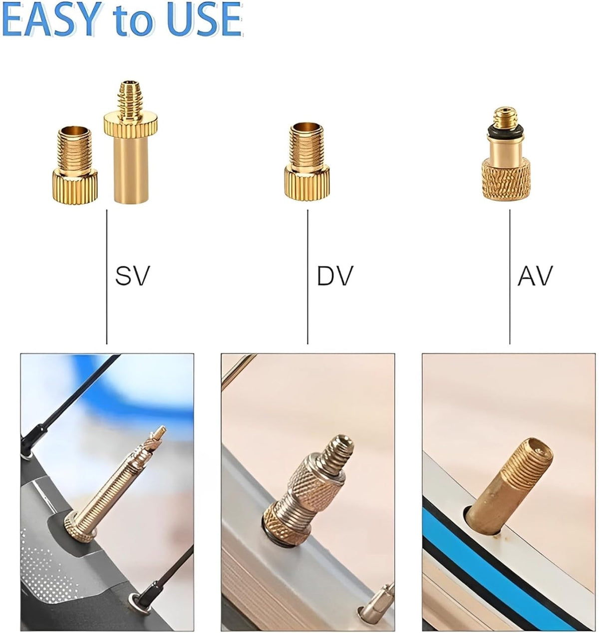 32 PCS Brass Ball Pump Needle Valve Adapter Set Bike Tire Pump Accessories for Gym