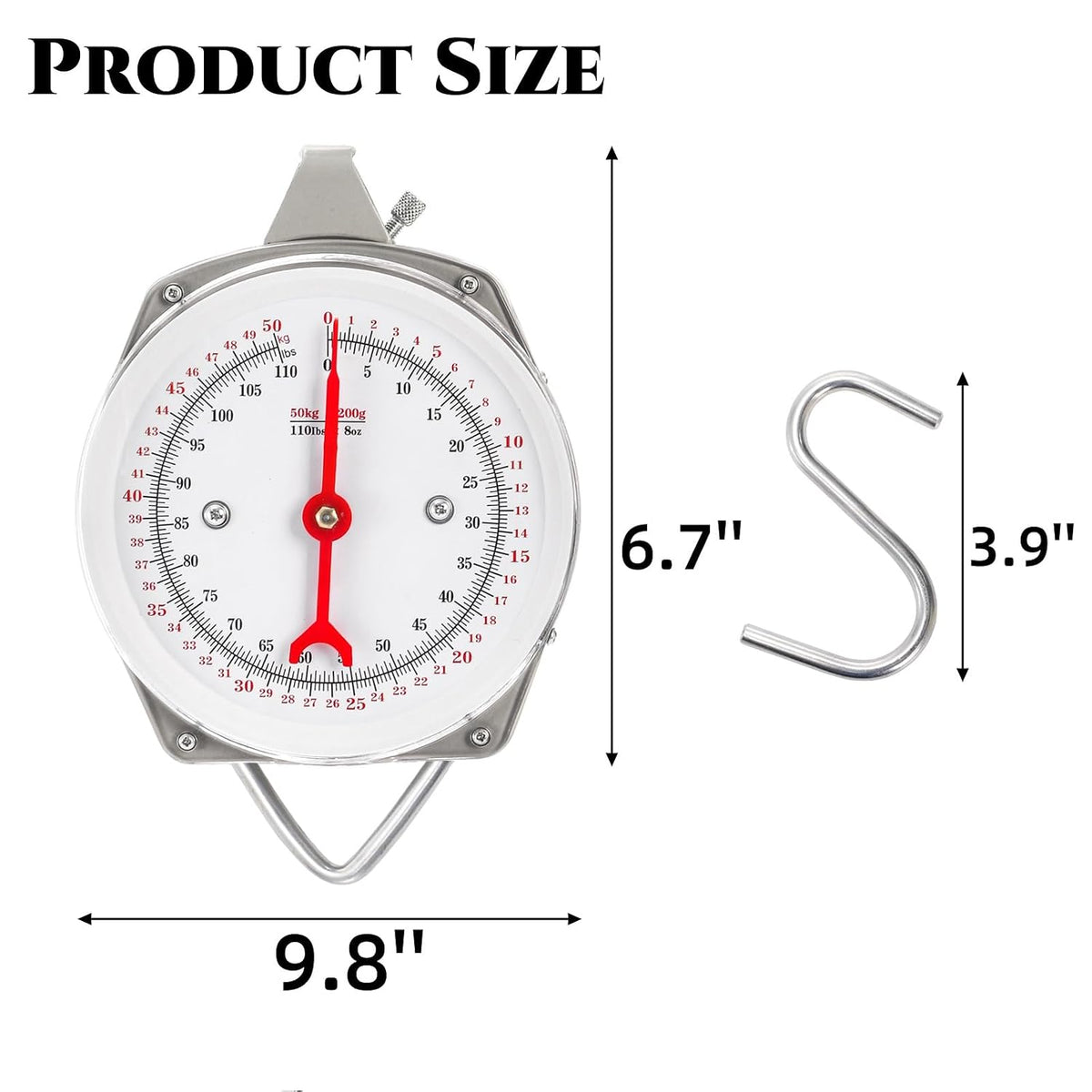 Precision Hanging Scale, 110 LB / 50KG Luggage Weight Scale