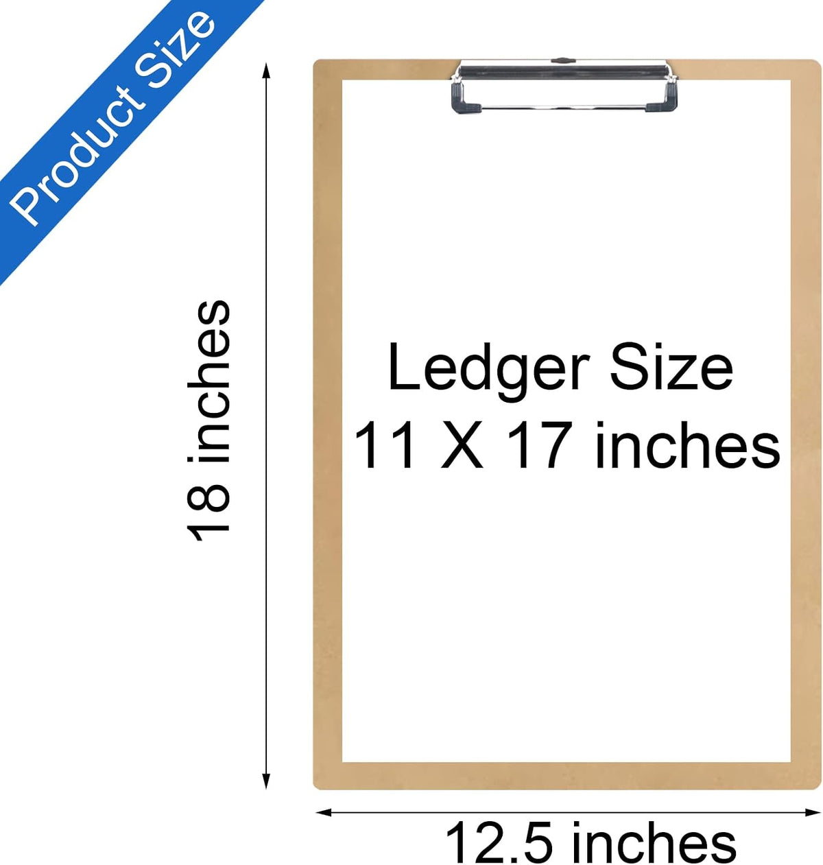 Acocony 11x17 Clipboard Vertical Extra Large Clipboard Hardboard Low Profile Clip 11 x 17