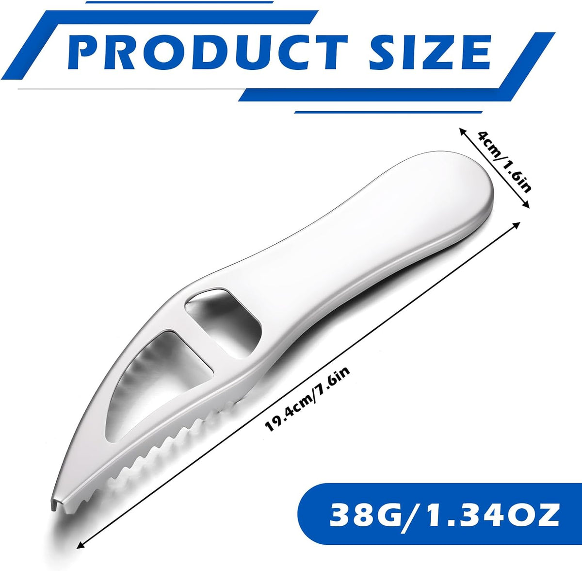 2 Pcs Silver Fish Scaler Remover