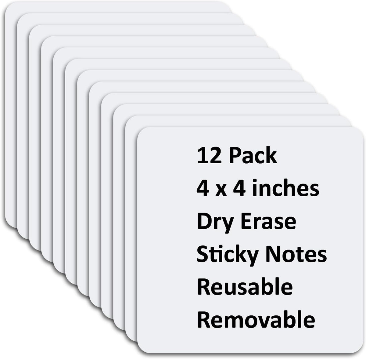 SVNOOC Multi-Use Dry Erase Sticky Notes, Reusable Labels Stickers for Wall Desk Fridge