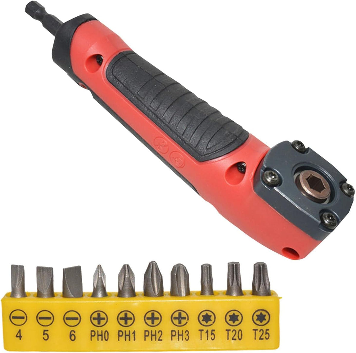 Right Angle Drill Attachment, 90 Degree Drill Adapter with 10 Bits