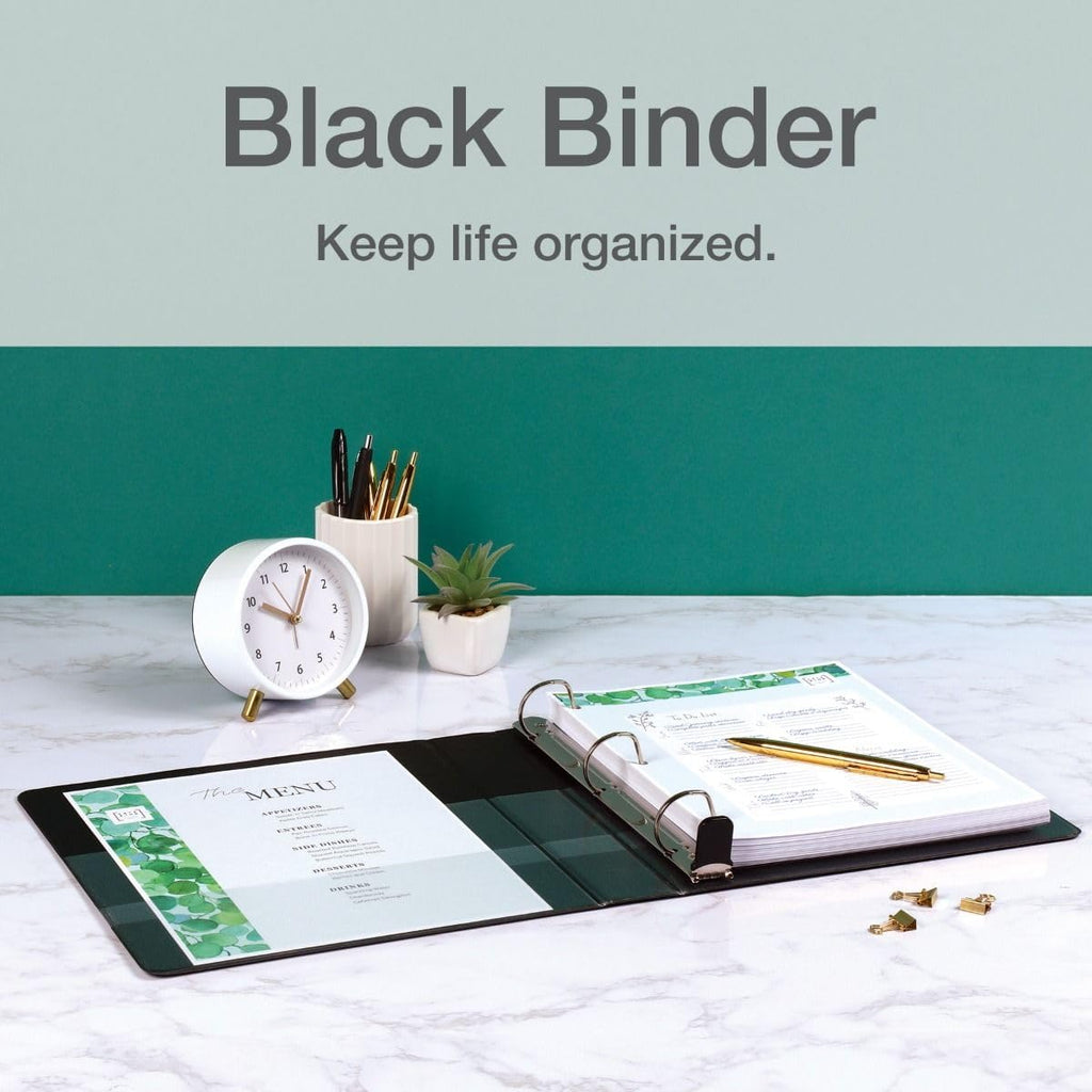 Cardinal 10301 Easy-Open ClearVue Locking Slant-D Binder, 1-Inch Cap, 11 x 8 1/2, Black