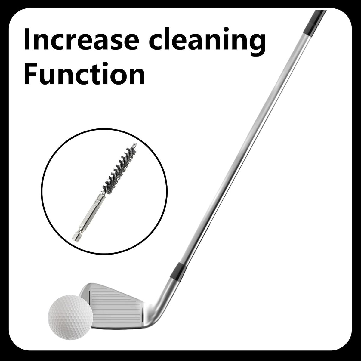 12Pcs Golf Club Cleaner Brush, Golf Clubs Head Hosel Brush, Electric Drill Wire Brush