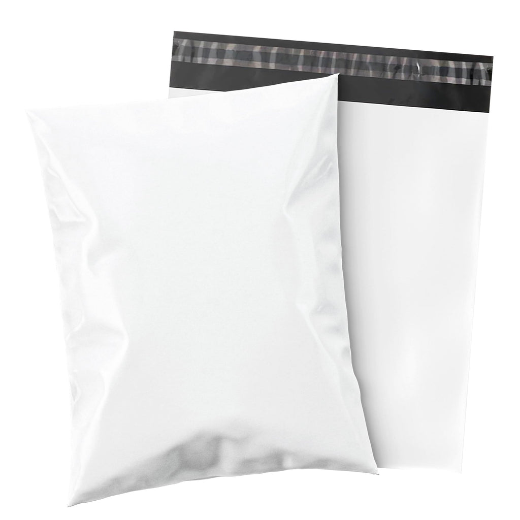 100 Count 9x12 Permanent Self Seal White Poly Mailers, 1.7 Mil