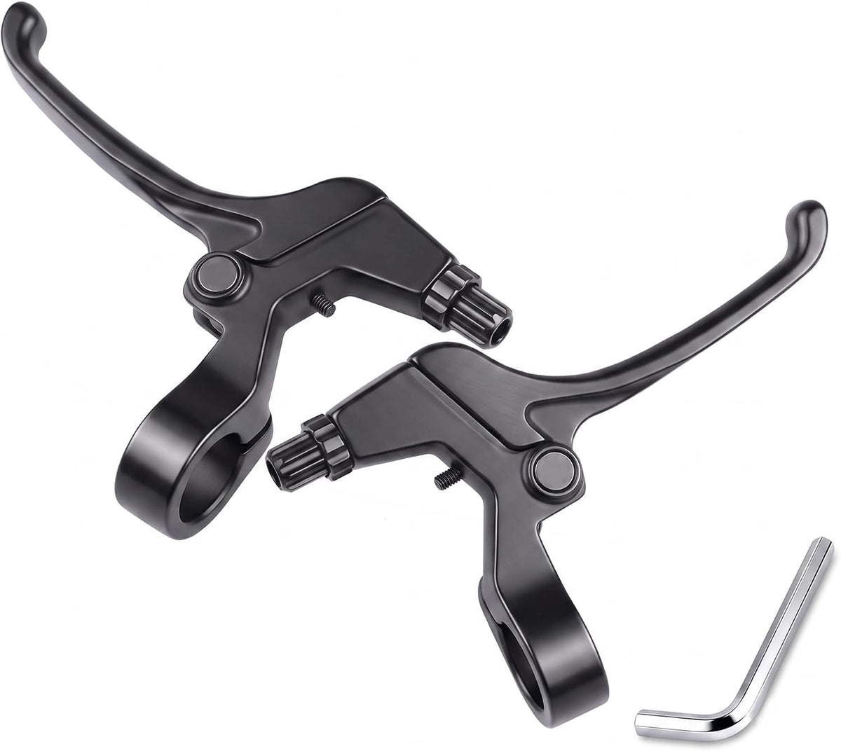 4-Finger Bicycle Brake Levers Alloy Set for 22.2mm Handlebars, MTB Kids