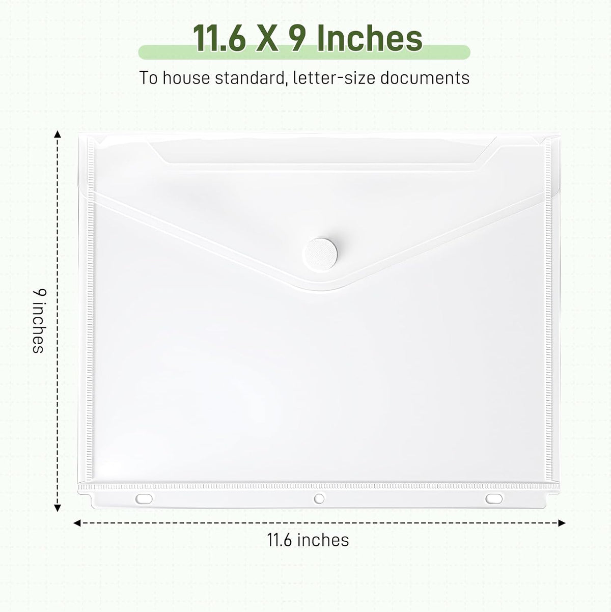 30 Pcak Binder Folders with Staggered Closures, Letter Size