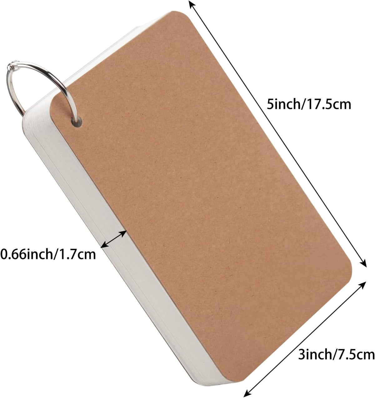 3x5 Blank Index Cards Study Flash Cards with Rings