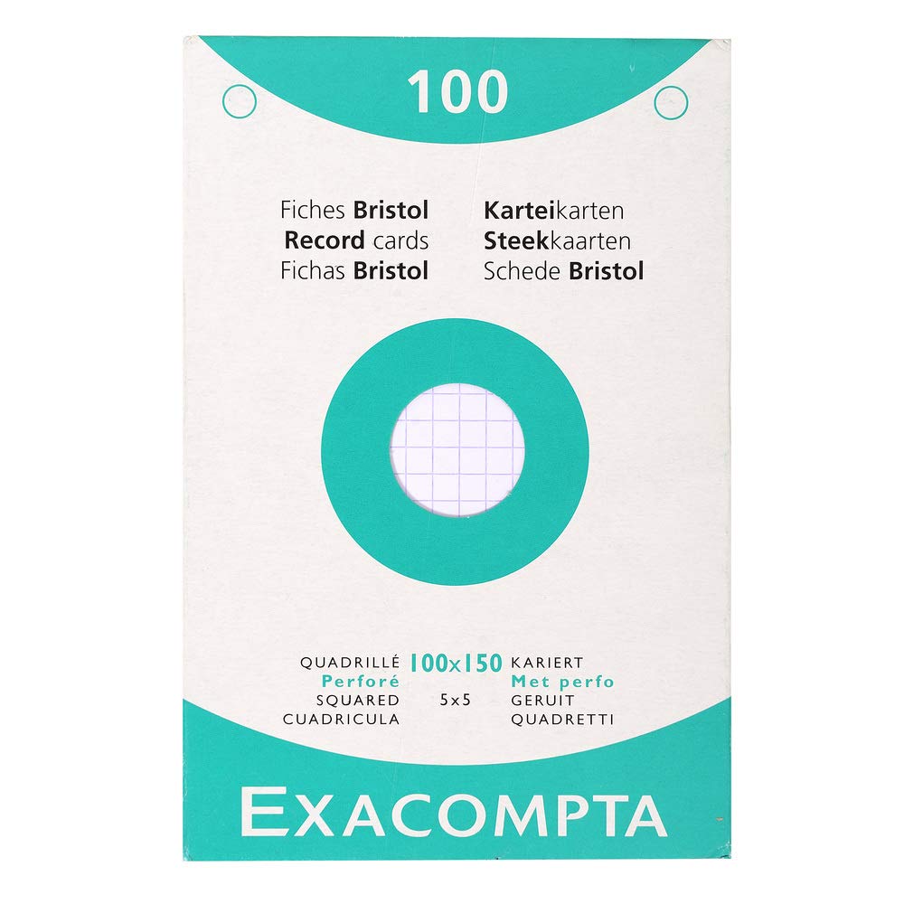 Exacompta Index Cards 3X5 Inch 100Pk