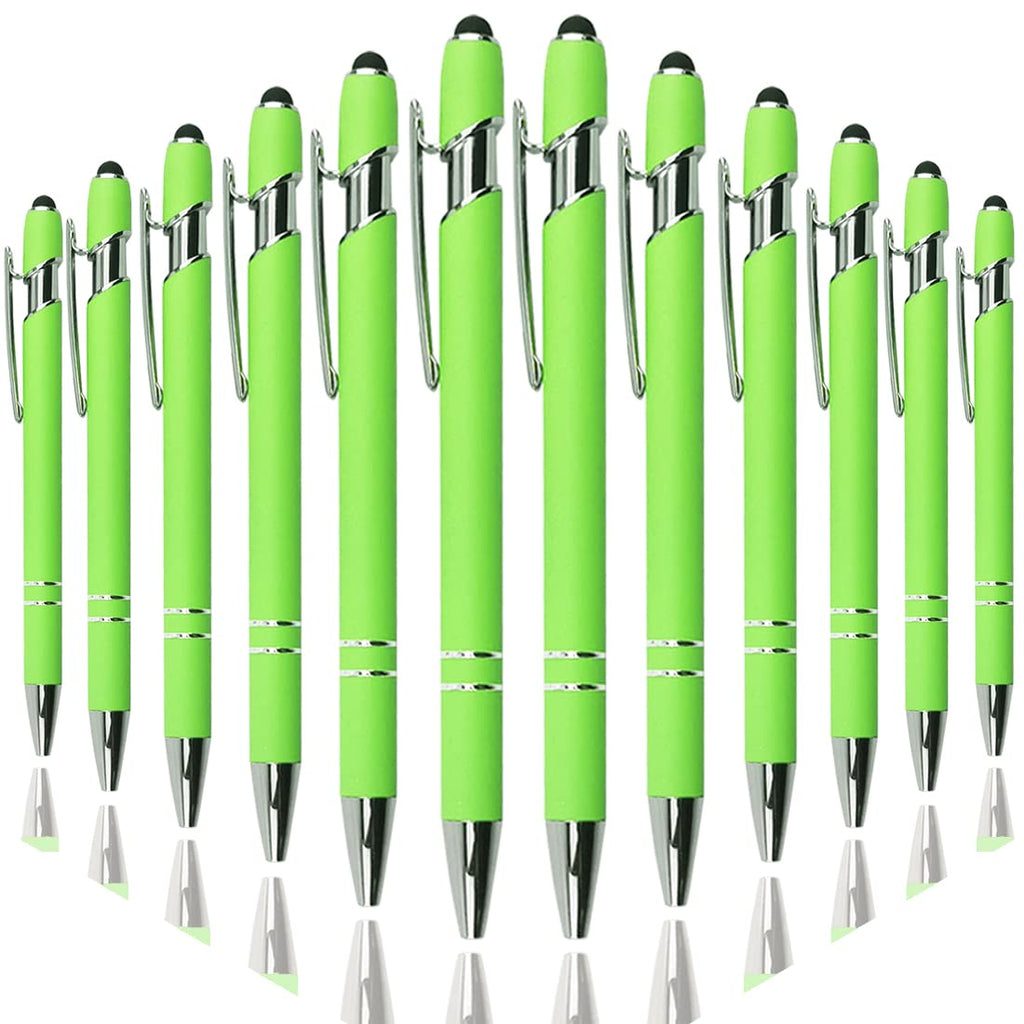 Oddmoal Ballpoint Pen with Stylus Tip, Soft Touch Click Metal Pen, 1.0mm Medium Point