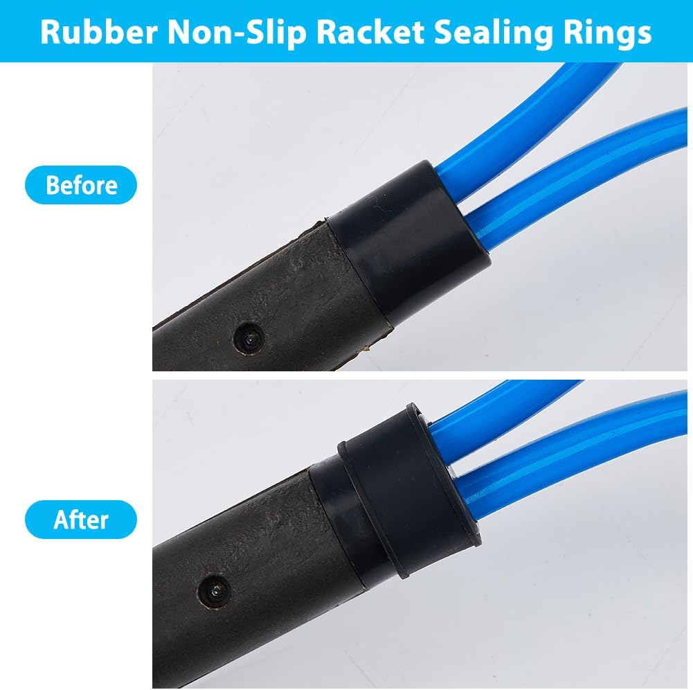40pcs Tennis Racket Grip Ring 2 Colors Rubber Silicone Racquet Grip Ring Pickleball
