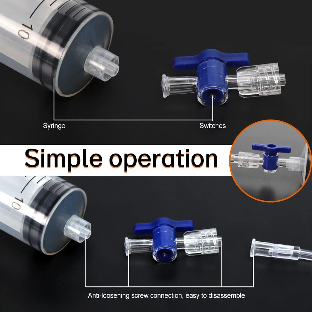 8Pcs Cycling Syringe Kit, Tubeless Tire Sealant Injector with Switch