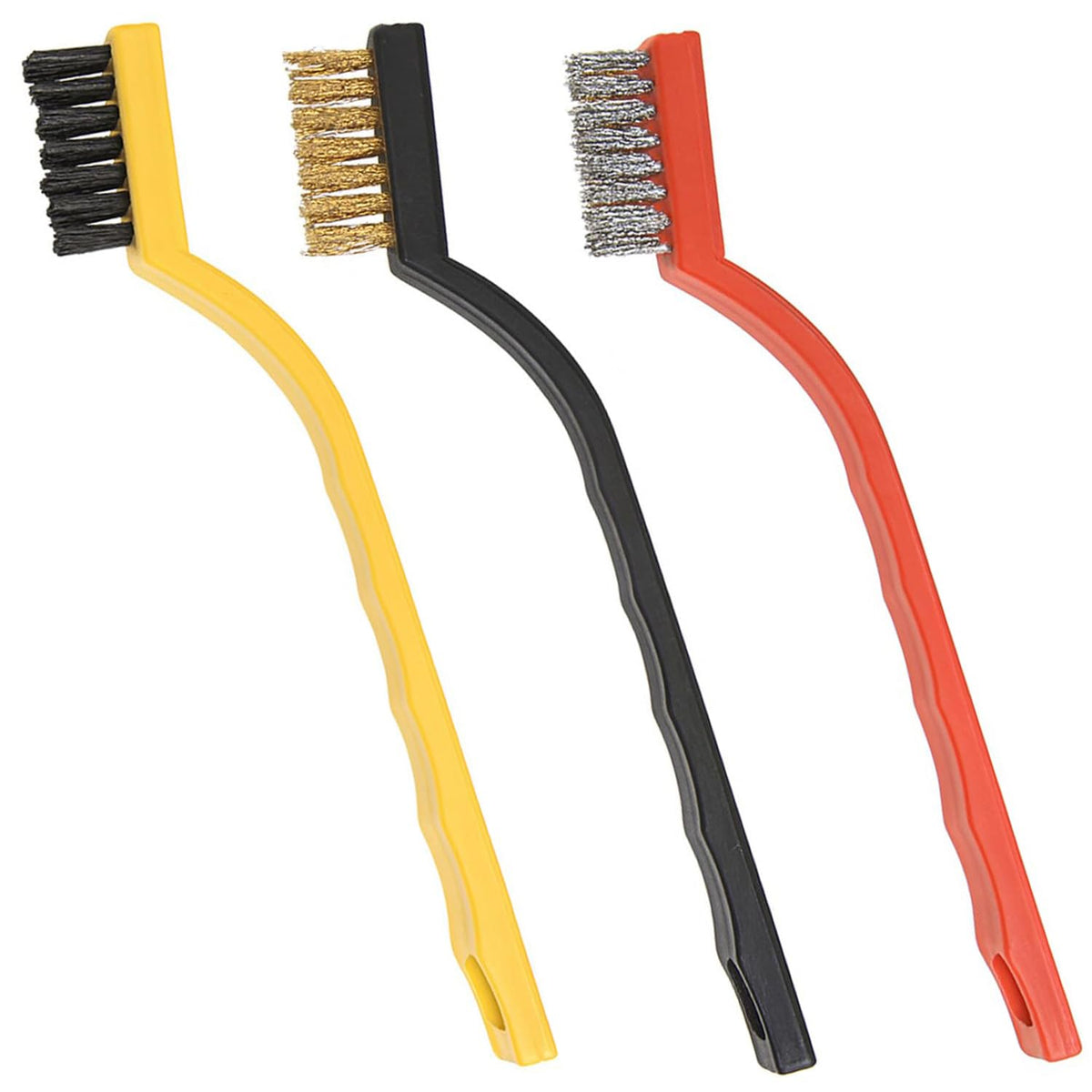 3-in-1 Wire Brush Set – Steel, Brass & Nylon Brushes for Cleaning Grills