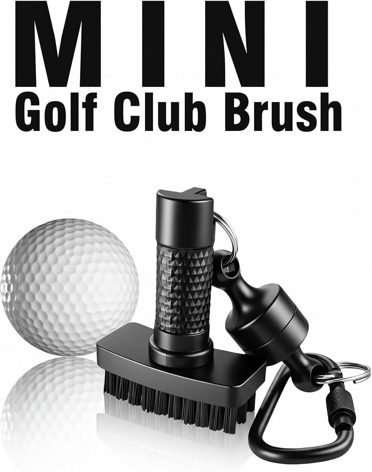 Mini Golf Club Brush, Magnetic Quick-Release Groove Cleaner, Durable Nylon Bristles